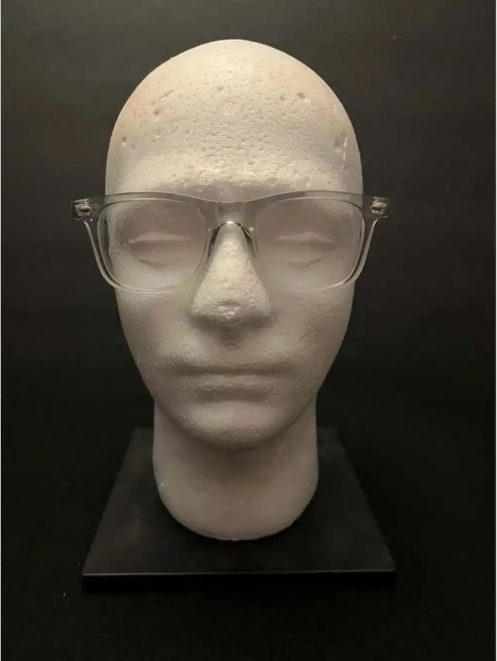 Clear Frame Glasses with Black Arms